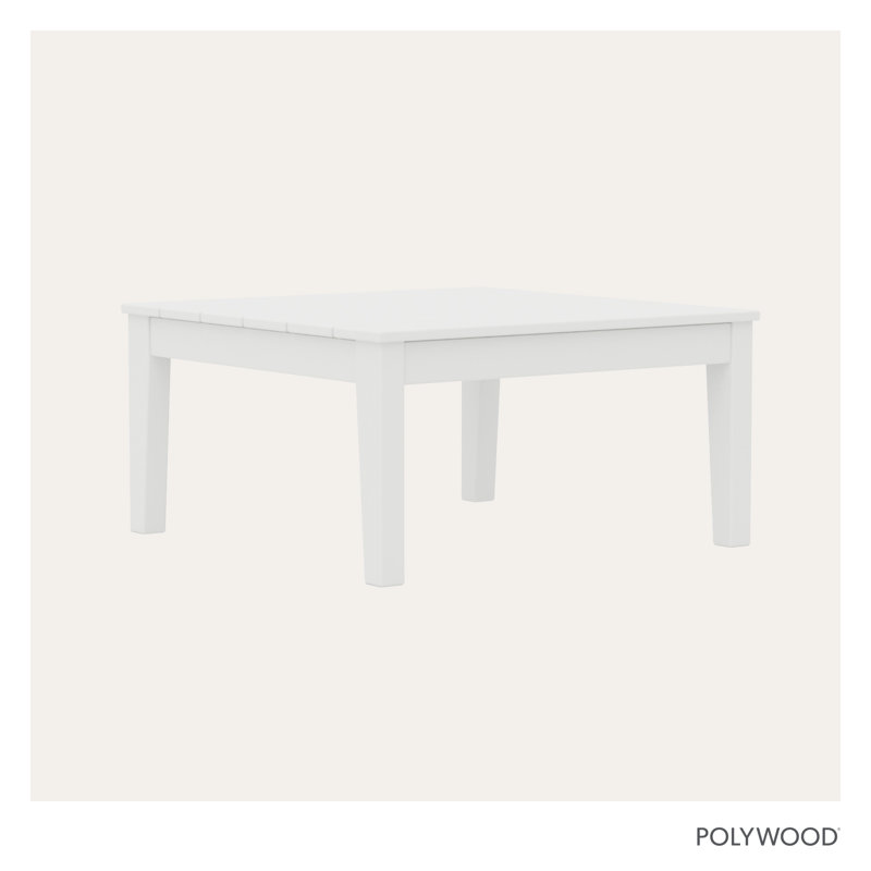 POLYWOOD Newport 36" Conversation Table, White