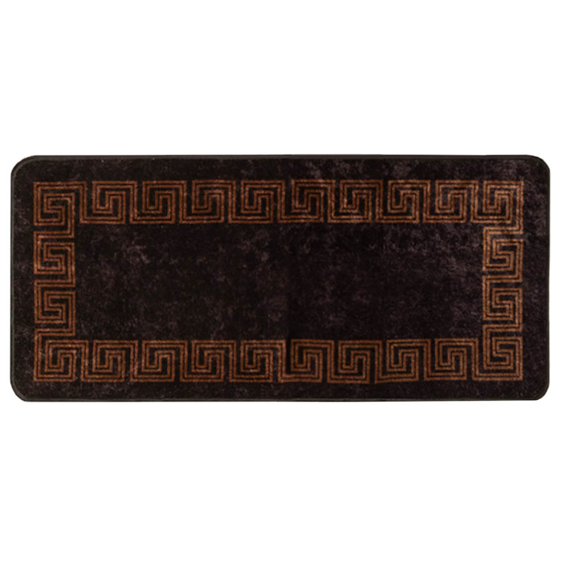 Area Rug, Black, Runner 50cm x 100cm