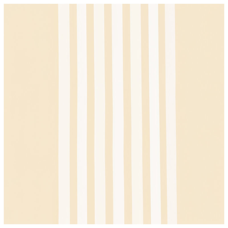 Couvre-lit matelassé à rayures beige et blanc, Double