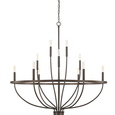 Greyson Dimmable Wagon Wheel Chandelier