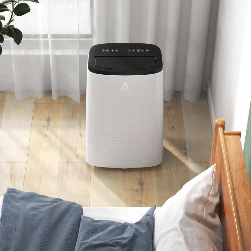 Climatiseur portatif 3-en-1 14 000 BTU - 50dB silencieux, affichage à DEL, télécommande, minuterie 24H, ensemble de fenêtre facile - refroidit 750 pieds carrés - Dark Top Cover Plus