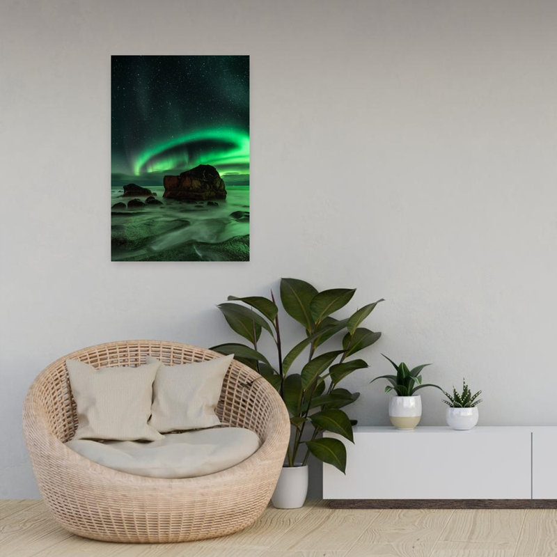 Aurora Uttakleiv, art mural abstrait côtier, H 24 po x l 16 po