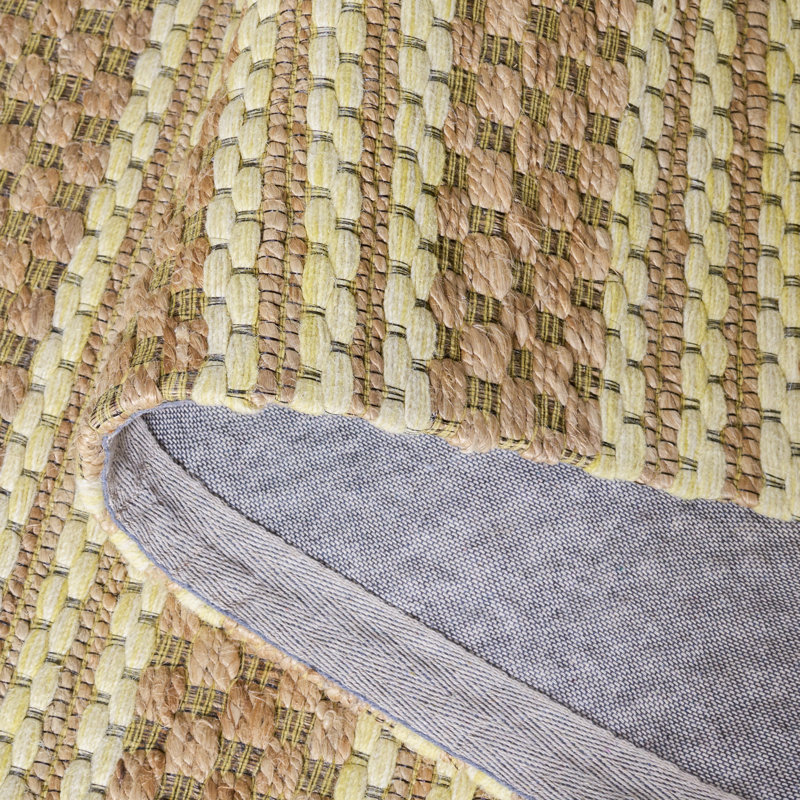 Martha Stewart 9528 Hand Tufted 40% Jute; 40% Wool; 20% Cotton Striped Rug, Rectangle 4' x 6'