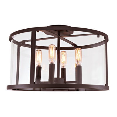 Evan Glass Semi Flush Mount
