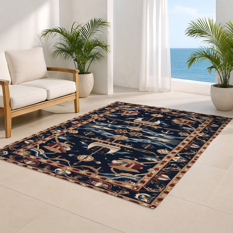 Tapis d'intérieur et d'extérieur gris Persian, Rectangulaire 2 pi x 3 pi