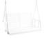 Banc de patio blanc de 4 pi pour le jardin et la cour, balançoire robuste à suspendre avec charge de 880 lb, bois de sapin, acier galvanisé, patio extérieur de conception ergonomique, capacité de fabrication, confortable