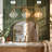 Three-Light Ripple Glass Shade Modern Vanity Lights for Bathroom