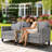 Allcot 3 - Person Wicker Rattan Outdoor Seating Group with Cushions, All Weather High Back Conversation Set for Garden Backyard-112473995