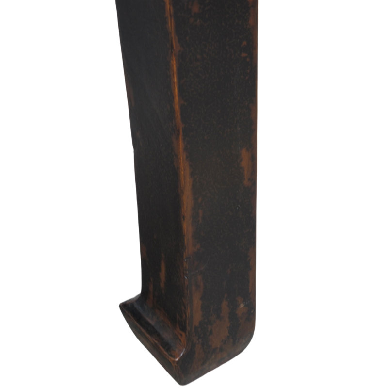 Asian Classic Marble End Table, Gray, 25" H x 26" W x 26" D, Distressed Black