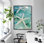 Reproduction de photo de verre de mer turquoise, reproduction de photo de verre de plage, affiche d'art mural d'entrée de maison de plage turquoise 36 po x 48 po