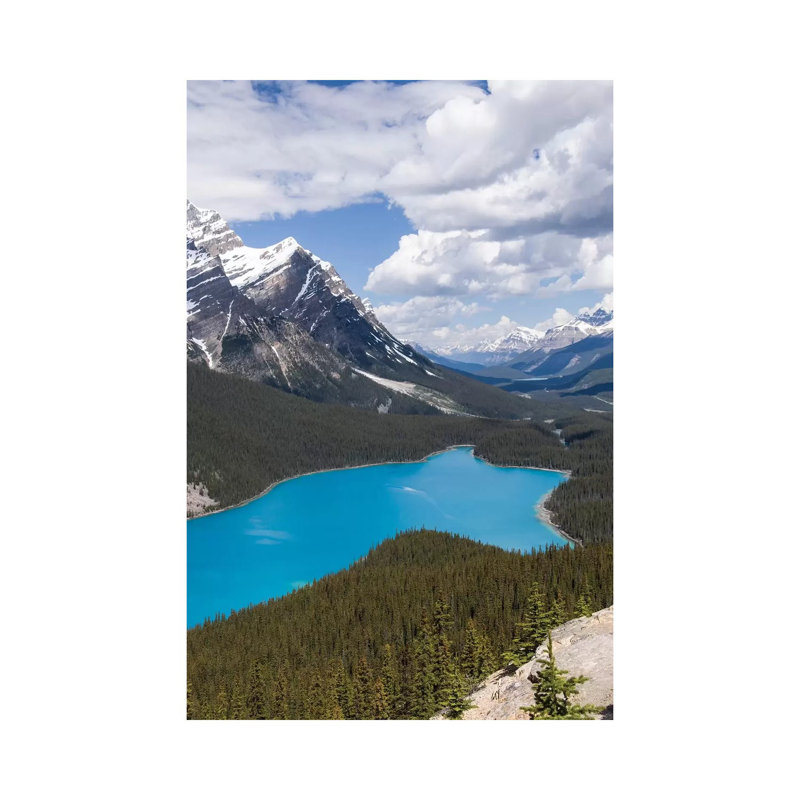 Peyto Lake Along The Icefields Parkway Scenic Drive, Banff National Park, Alberta, Canada by Janet Horton - Wrapped Canvas Print