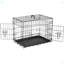 Cage pour chien avec panneau de séparation, cage de chien pliante en métal à double porte-2087066572