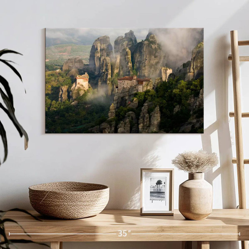 Adella Greek Meteora Monastery, 16" H x 24" W
