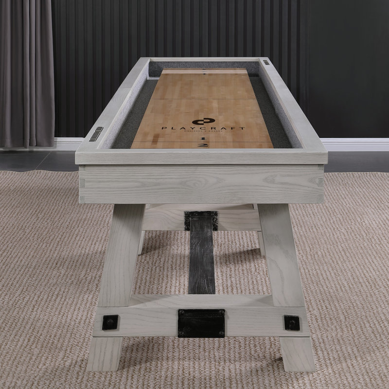 Playcraft Yukon 12’ Pro-Series Shuffleboard, Weathered Fieldstone, Northern Drift, No