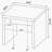 Square Side Table, Farmhouse End Table For Indoor