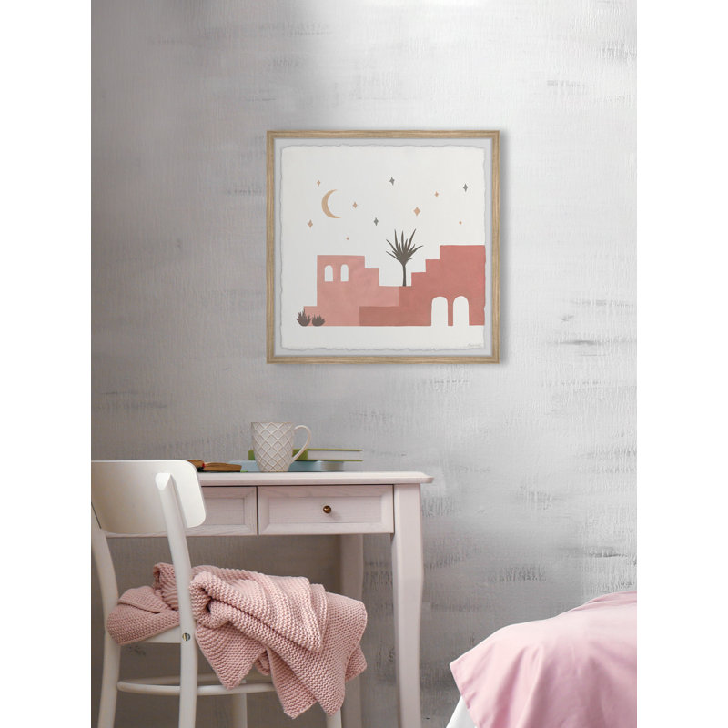 Desert Castles - Single Picture Frame Painting, 45cm H x 45cm W x 3.81cm D