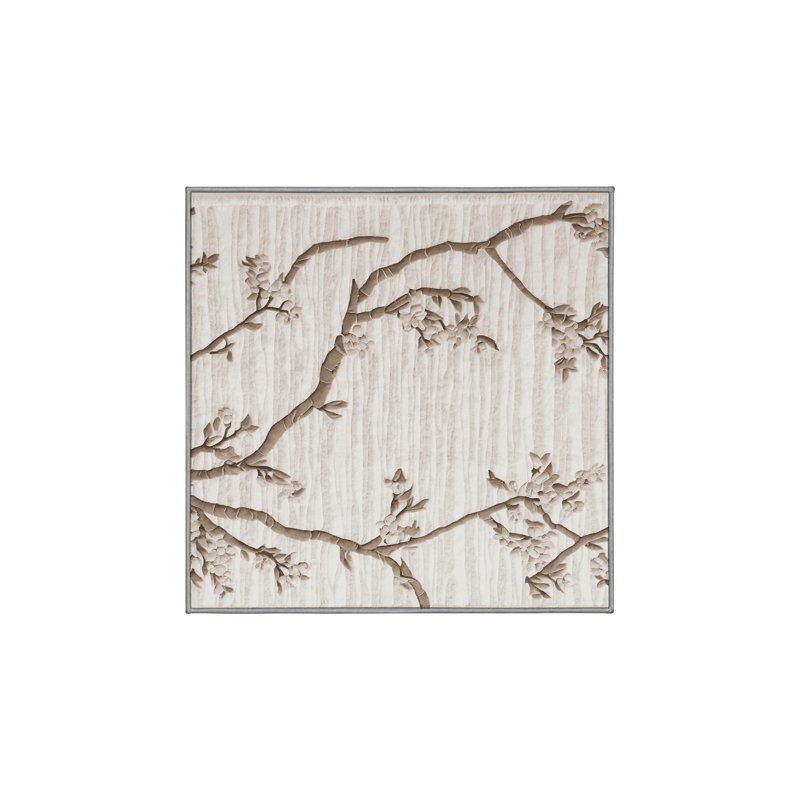 Tapis gris soyeux et moelleux, Carré 8 pi