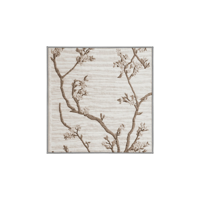 Tapis gris soyeux et moelleux, Carré 6 pi