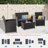4 Piece Outdoor Patio Wicker Furniture Sectional Sofa Set With Cushions & Glass Coffee Table-1706910145-1709732851