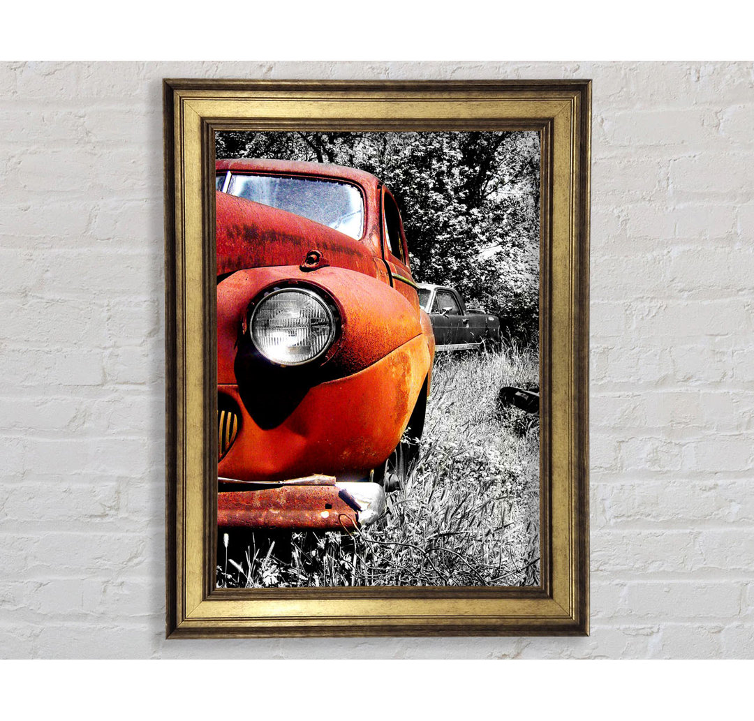 Old Banger Car In Field - Single Picture Frame Art Prints