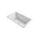 Underscore Rectangle 72" x 42" Heated Bubblemassage Air Bath with Center Drain