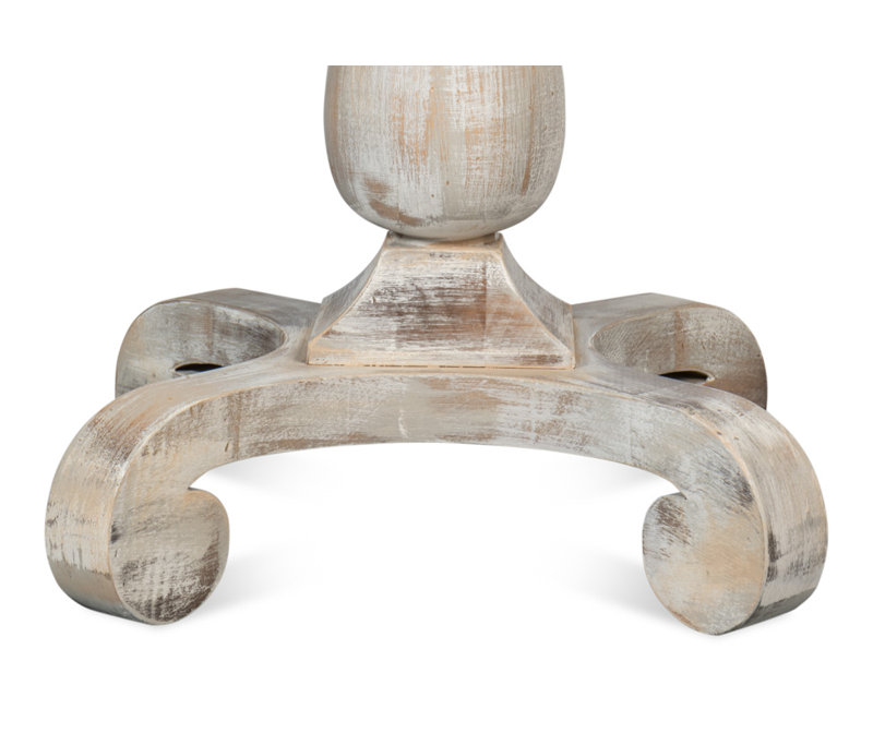 Square Solid Oak Dining Table, Gray Oak