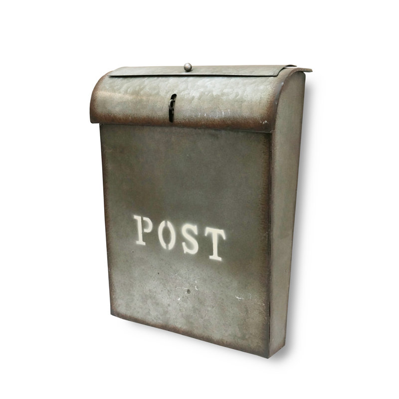 Emily Rustic Metal Lockable Wall Mounted Mailbox