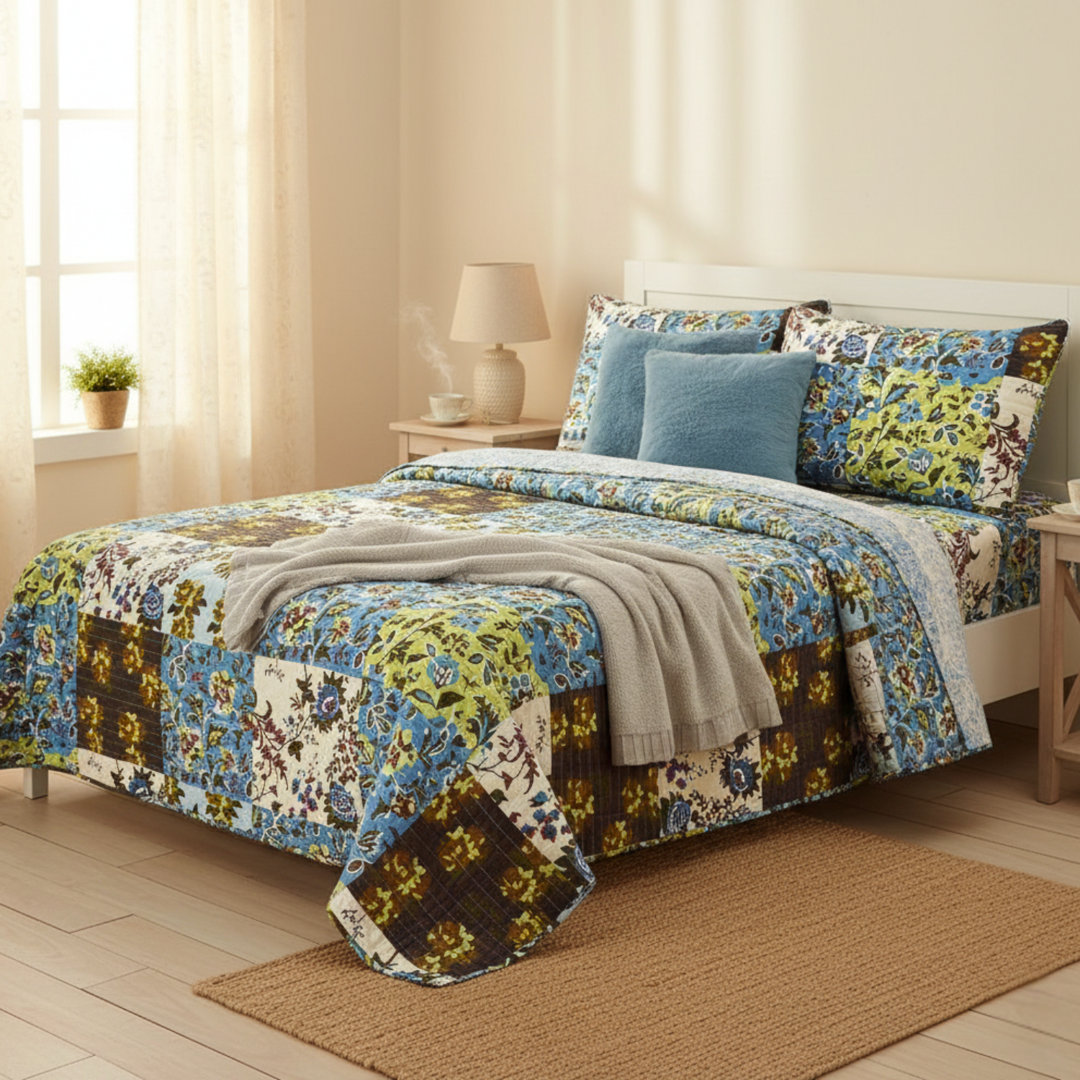 Tache Mystical Leaves Bedspread Quilt Set Tache Home Fashion 