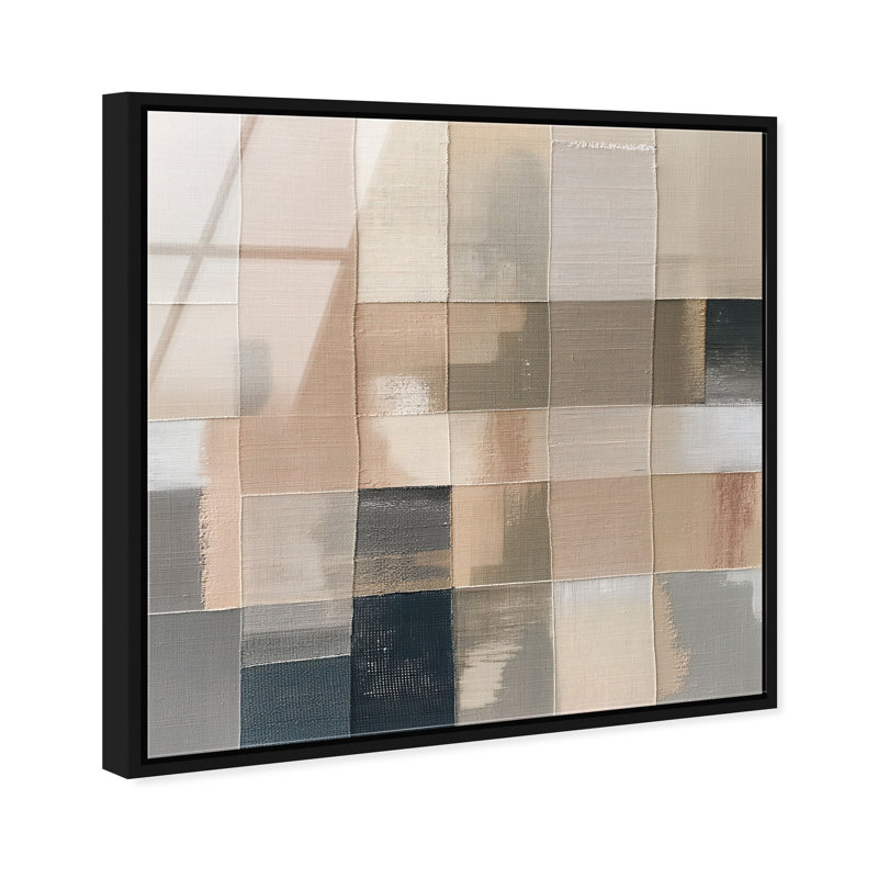 Boxed in Ebony I High-Gloss Frameless Acrylic Glass Wall Art Abstract Print by Oliver Gal, Ready to Hang, 12 x 12