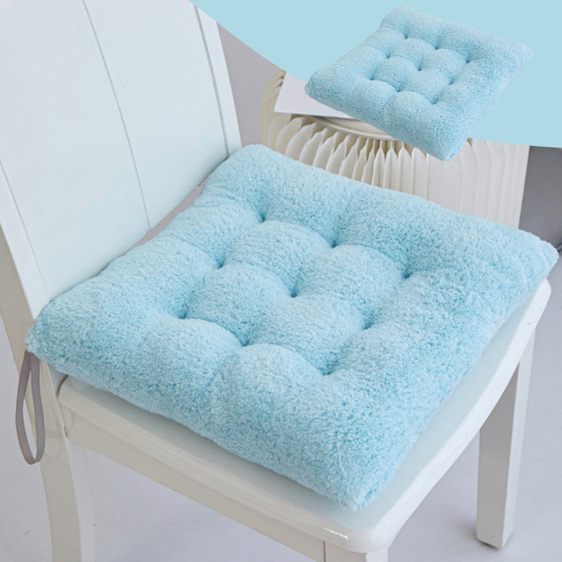 Coussins de siège à usage domestique, coussins de sol capitonnés en velours côtelé pour le salon Tatami, 16 pouces, Blue