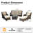 Amerissa 5 - Person Patio Conversation Set with Cushions-225723044-225723045