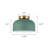 1-light Green Dome Metal Semi Flush Mount