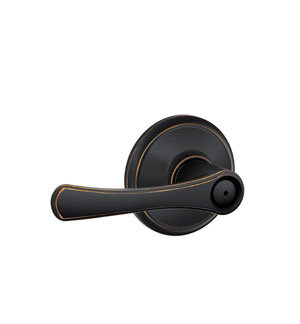 Wakefield Avila Privacy (Bed & Bath) Door Lever, Aged Bronze