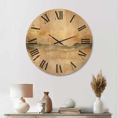 Horloge murale nautique en bois - ondulation côtière douce