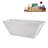 63" Streamline Soaking Freestanding Tub and Tray With Internal Drain-112235262