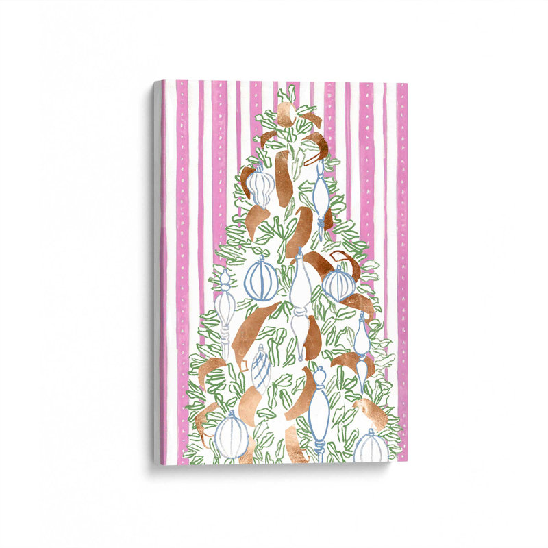 «Blush & Bows II» par Melissa Wang, reproduction d'art sur toile, H 16 po x l 12 po