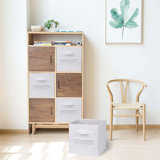 Fabric Storage Cubes (Set Of 10) 11 Inch Cube Storage Bin, Cube Storage With 8 Labels Window Cards & A Pen, Foldable Cube Organizer Bins, 11X11 Storage Bin, Cubby Organizer Bins, White