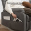 Zero Gravity Electric Leather Recliner Chair with  USB Charger & Storage Pockets-1165603477
