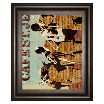 Ensemble d'art mural Jazz - 26 po x 22 po - cadre brun