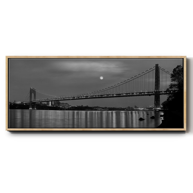 George Washington Bridge- Framed Canvas, 24" H x 60" W