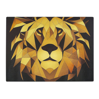 Breathtaking Lion Abstract  Glass Chopping Board
