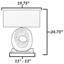 Lampe de chevet noire 24,75 po Manrique