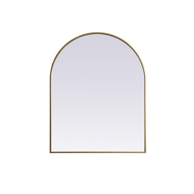 Sabine Metal Arch Wall Mirror, Brass, 42" x 33"