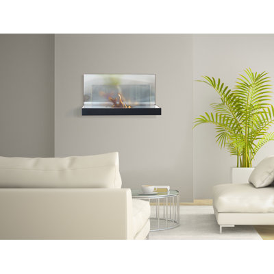 Cressida Belfry Heating 40 cm W Surface Wall Mounted Bio-Ethanol Fireplace with 6820 BTU