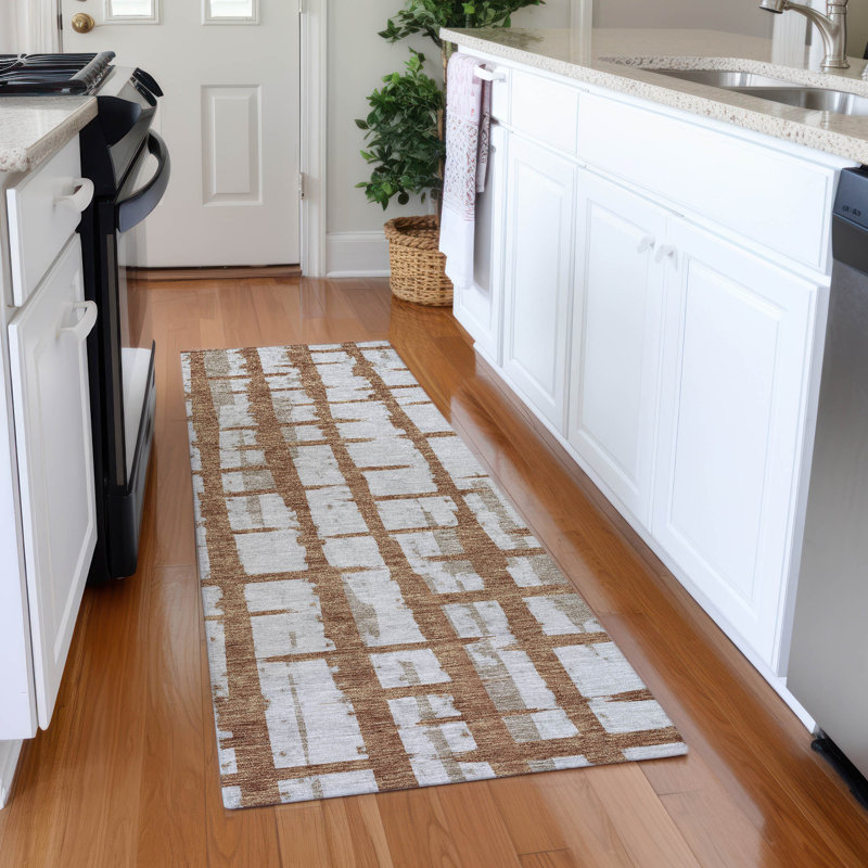 Premium Machine Washable Prisco Paprika Rug, Runner 2'3" x 7'6"