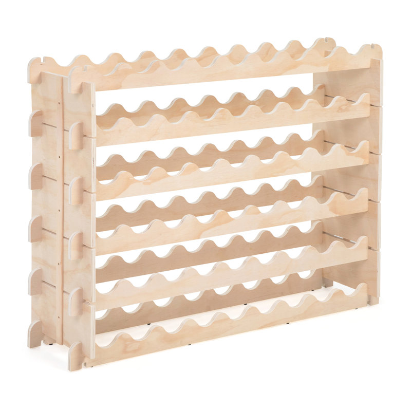 54 Bottle Modular Wine Rack, Stackable Wine Storage Cube For Bar Cellar Kitchen Dining Room