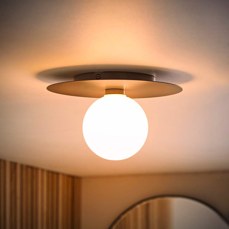 Demetro Glass Flush Mount, Navy