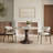 Breakfast Corner Nook Floral Shape Stone Dark Walnut Tone Dining Table Bistro Table For 2-4-952792866-952792865