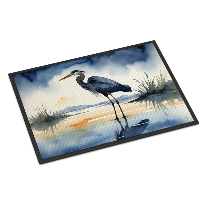Blue Heron Barely Lit Sky Doormat, 24" W x 36" L