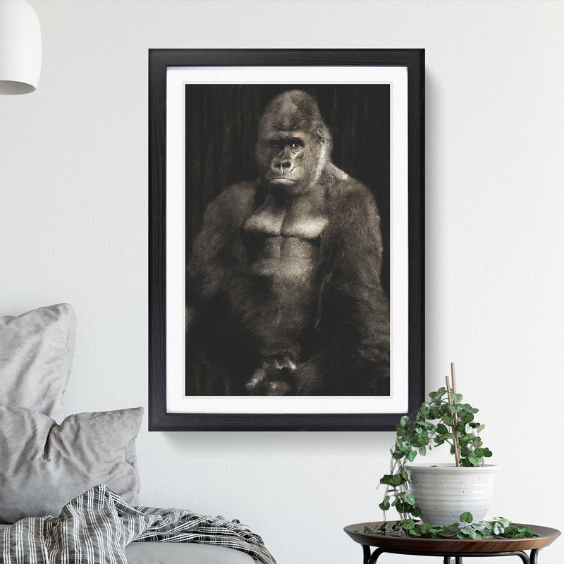 Silverback Gorilla Vol.2 - Framed Print, Black Framed, 65cm H x 48cm W x 2cm D